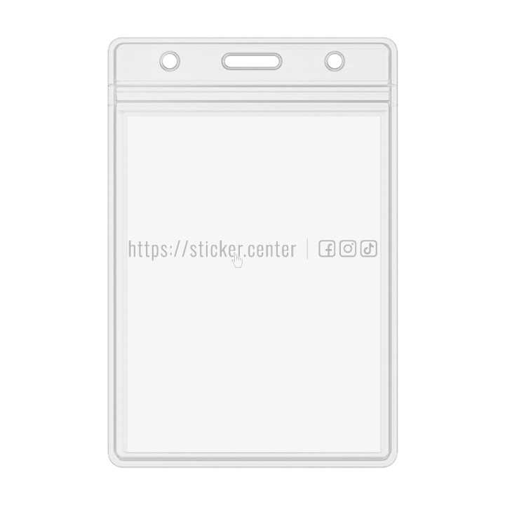 ▷ Portacredencial FLEXIBLE Vertical 【TRANSPARENTE】