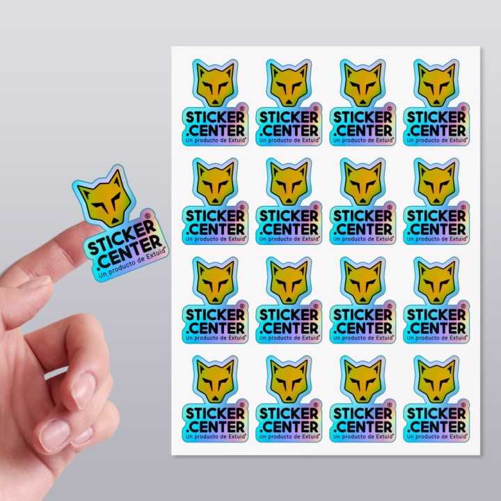 Stickers HOLOGRÁFICOS ✌️ Die Cut 【Con tu LOGO】