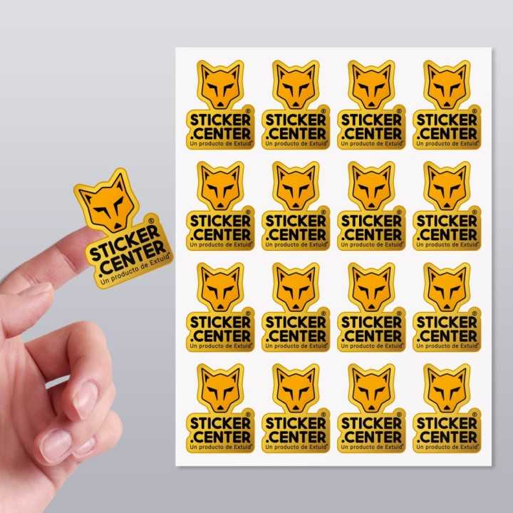 Stickers Espejo DORADO 【✌️ Con tu LOGO / DISEÑO】
