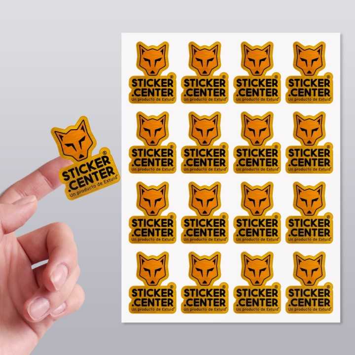 ▷ Stickers Brush DORADO / Cepillado 【Con tu DISEÑO】