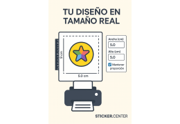 Imprime y revisa tu diseño en Tamaño Real